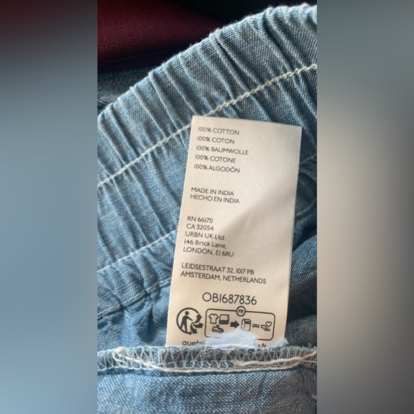 NWT, Maeve/Anthropologie La Ponche Cotton Pull On Denim Wide Leg Pant, Sz STall - Picture 14 of 14